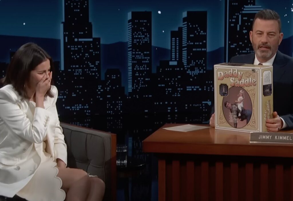 Selena Gomez Discusses Engagement to Benny Blanco on 'Kimmel.'