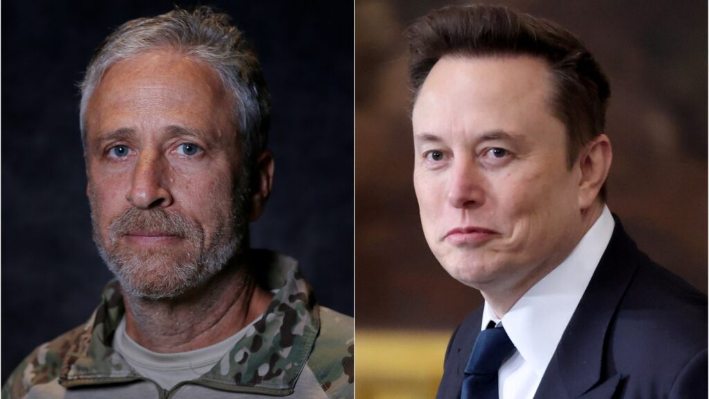 Jon Stewart Accepts Elon Musk Face-Off, Tells Him To Ditch The Act