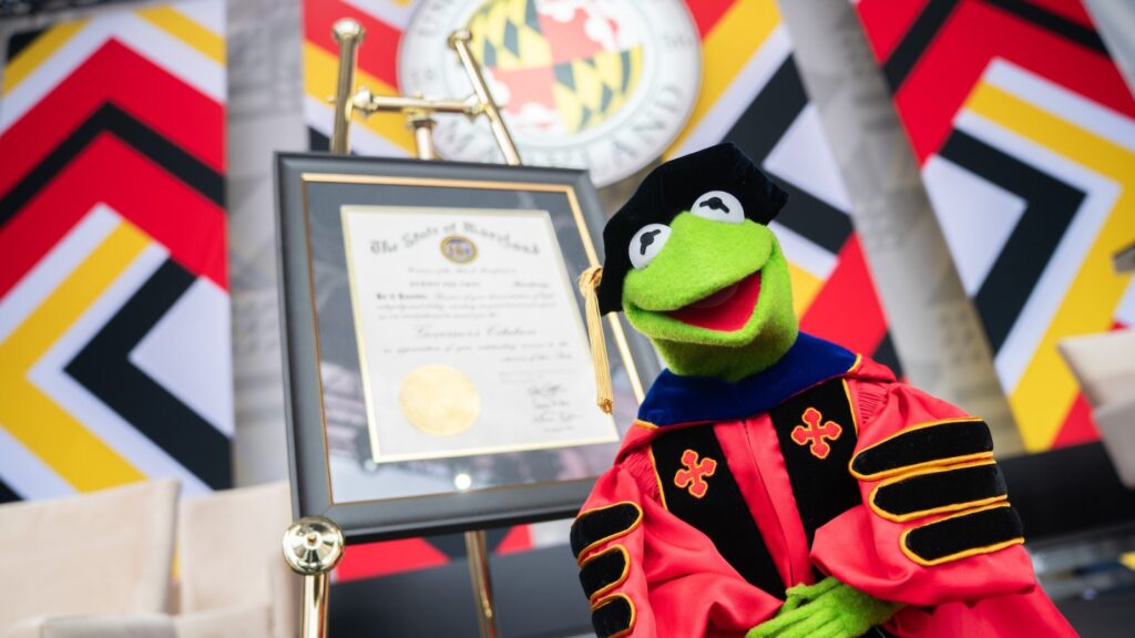 Watch Kermit the Frog's University of Maryland Commendment Speech