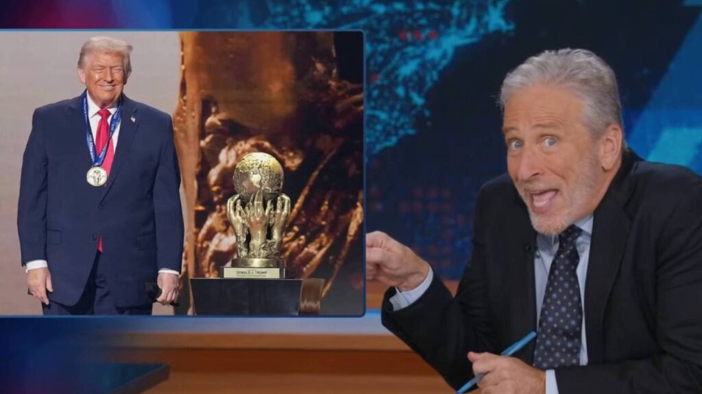 Jon Stewart Mocks Trump's 'Made Up' FIFA Peace Prize