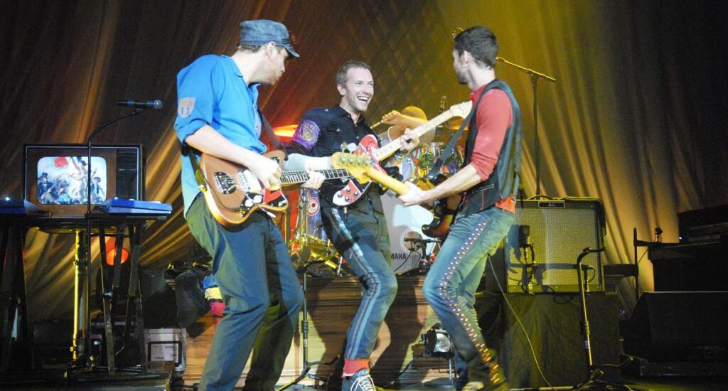 Coldplay in a documentary broadcast on Rai5 for the Rock Legends series
