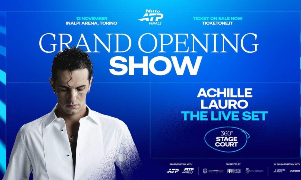 Achille Lauro at the ATP Finals 2026: concert in Turin in November
