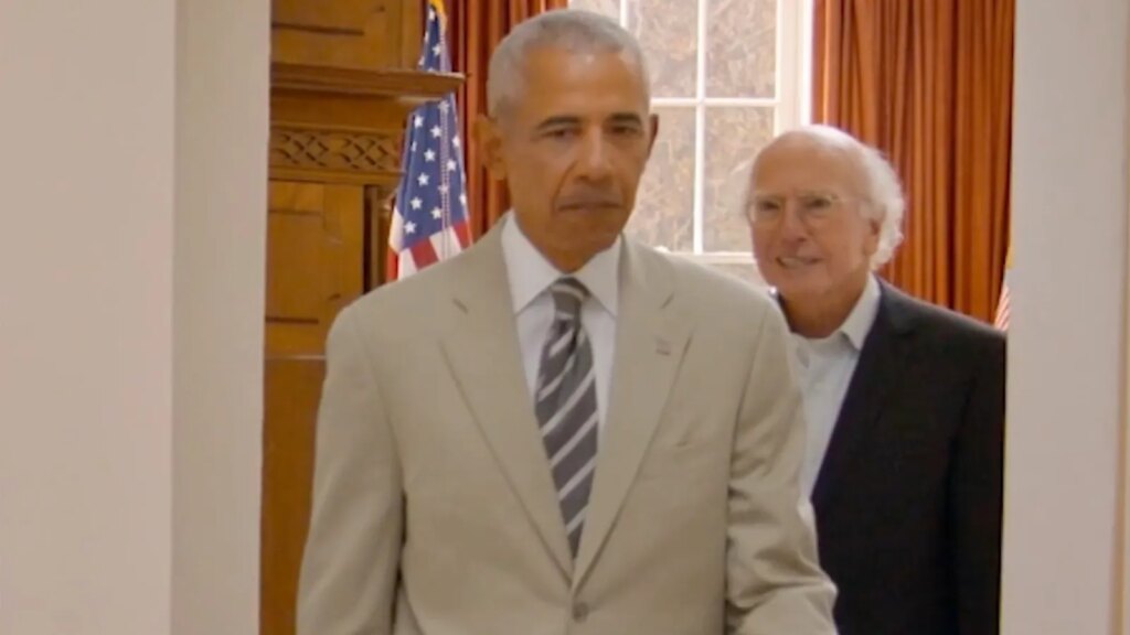 Barack Obama Pokes Fun at Tan Suit Debacle on Larry David’s HBO Show