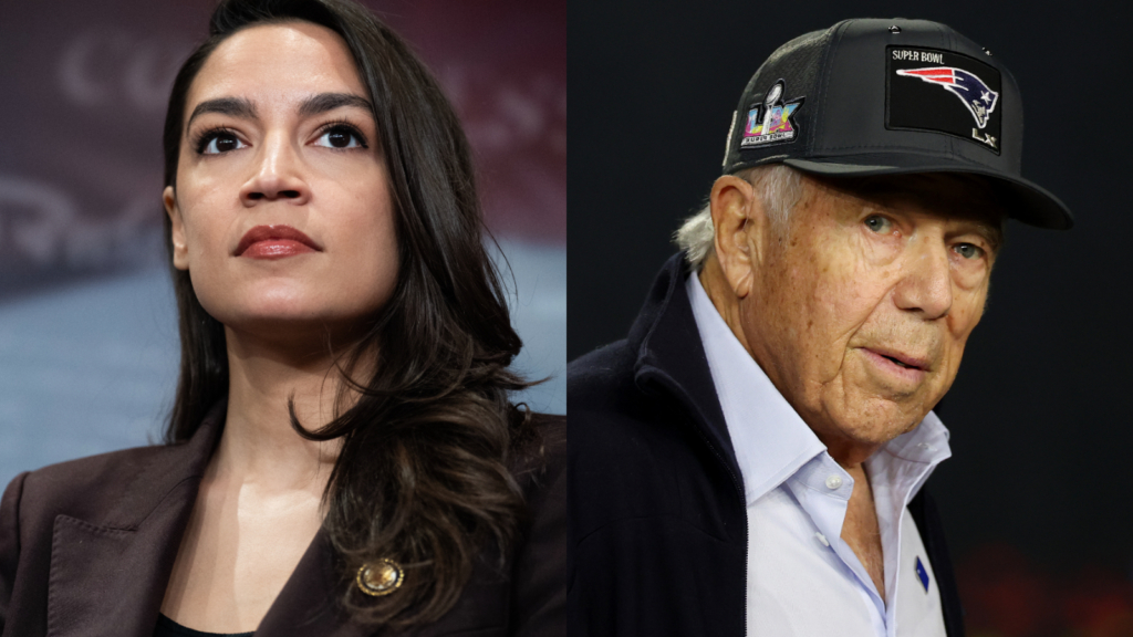 AOC Says Robert Kraft Lined Up Stadiums Against Macklemore